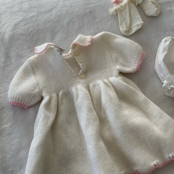 𝅺VINTAGE Mini Alone Baby Dress, Bloomers and Socks - Picture 4 of 8